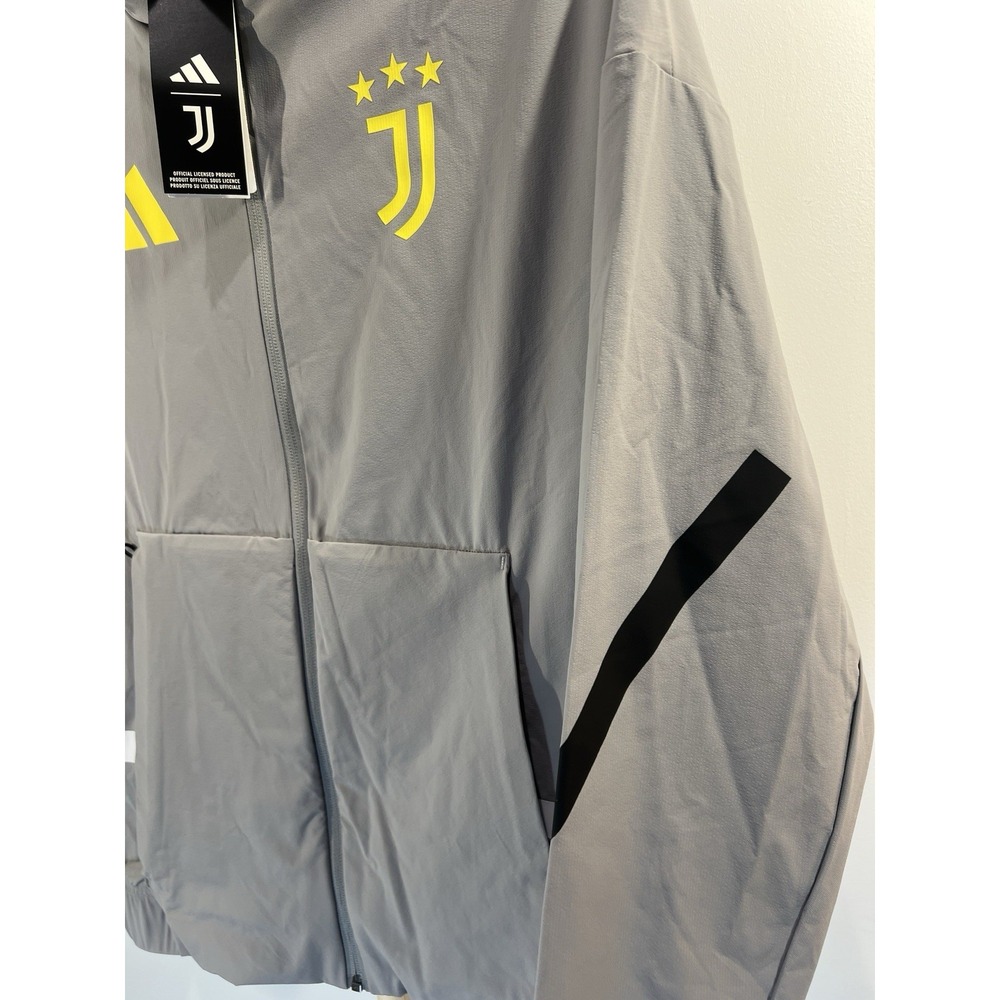 adidas Juventus ZNE Anthem Jacket Mens XS Gray KB4446 NWT 2025/26 Soccer - Picture 5 of 12